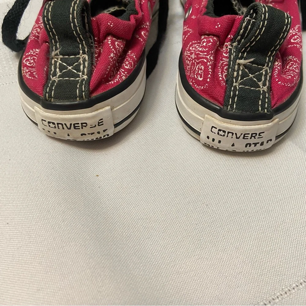 Converse Girls Pink All Star Laced Slip On Sneakers size 2